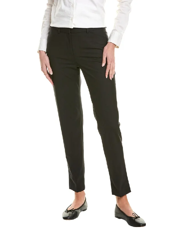 Brooks Brothers Explorer Crop Straight Wool-Blend Pant Trendy Tapered Pants