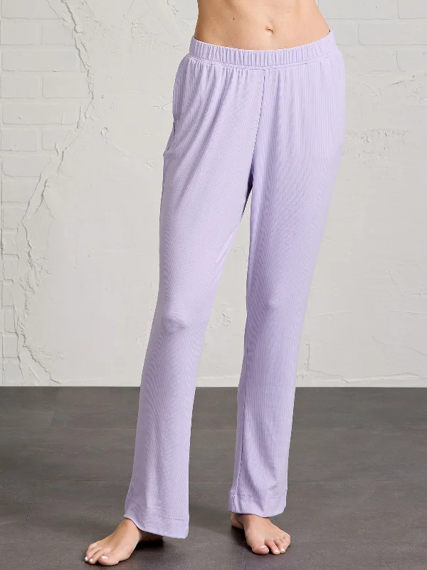 Microluxe Rib Sleep Pant Cozy Lounge Pants