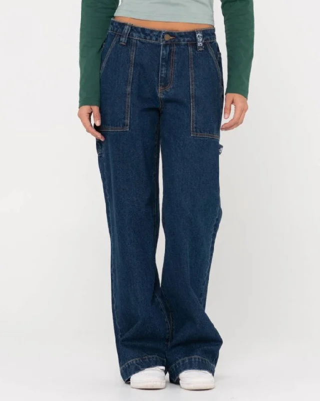 Rusty Billie Low Wide Carpenter Pants - Win24 Soft Sweatpants Style