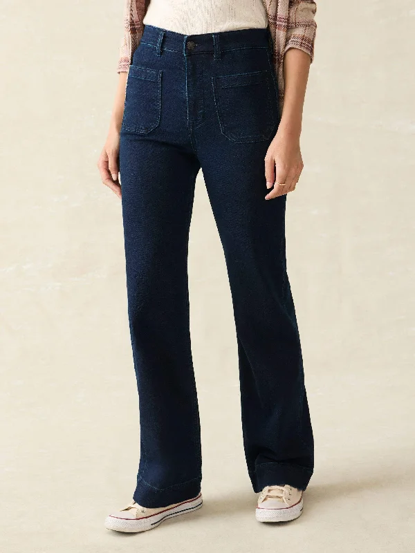 Stretch Terry Patch Pocket Pant - Clermont Wash Classic Cropped Pants