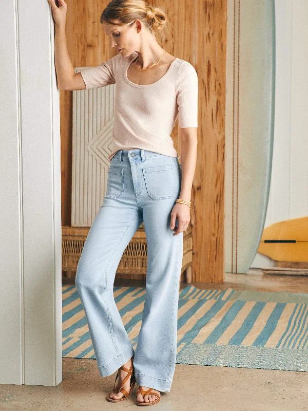 Stretch Terry Patch Pocket Pant - Clearlake Wash Classic Stretch Pants