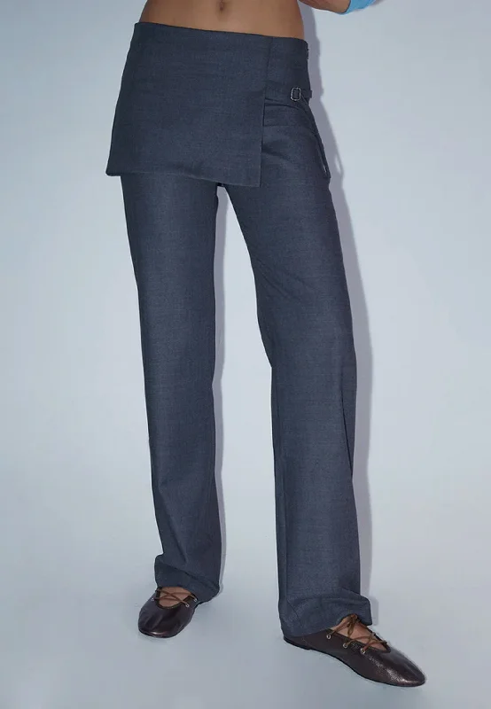Archive Pants - Grey Trendy Printed Pants