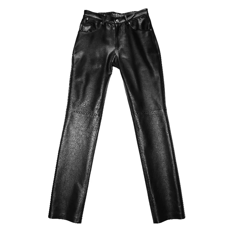 AVENUE A Leather Pant Relaxed Linen Pants