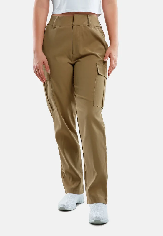 Casual High Waist Straight Pants Chic Capri Pants