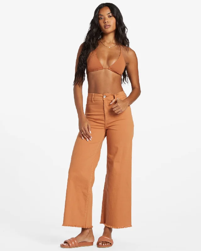 Free Fall High-Waist Pants - Toffee Modern Bootcut Pants