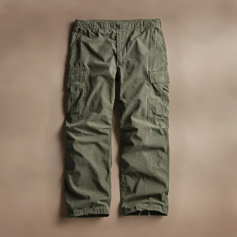 Vintage Jungle Cargo Pant - Army Green Elegant Dress Pants