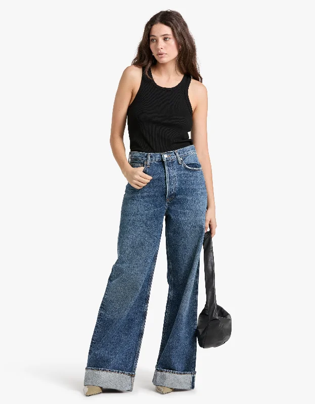 Dame Jean - Control Fashionable Button-Front Jeans