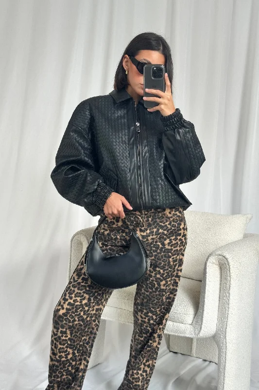 Carmela Jean Leopard Fashionable Slim Fit Jeans