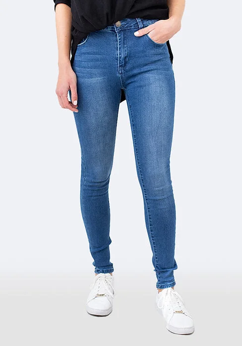 CGJ1455 Maybe Skinny Jean Blue Trendy Skinny High-Waist Jeans