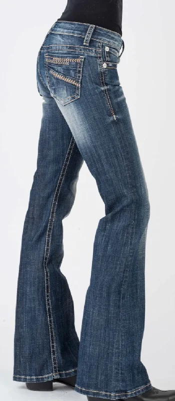 Stetson Jean Women's 11-054-0816-0385 Casual Distressed Denim Jeans