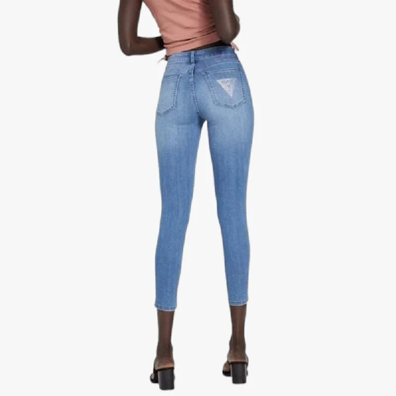 Guess Womens Mid Rise Bling Pocket Skinny Jean Med Wash Trendy Wide-Leg High-Waist Denim Guess Womens Mid Rise Bling Pocket Skinny Jean Med Wash Trendy Wide-Leg High-Waist Denim