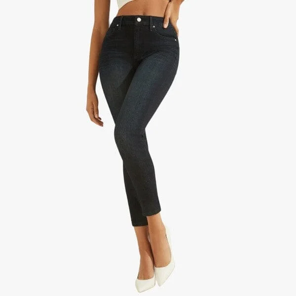 Guess Women's Tina High Rise 1981 Skinny Jean Dark Wash Stylish High-Rise Mom Jeans