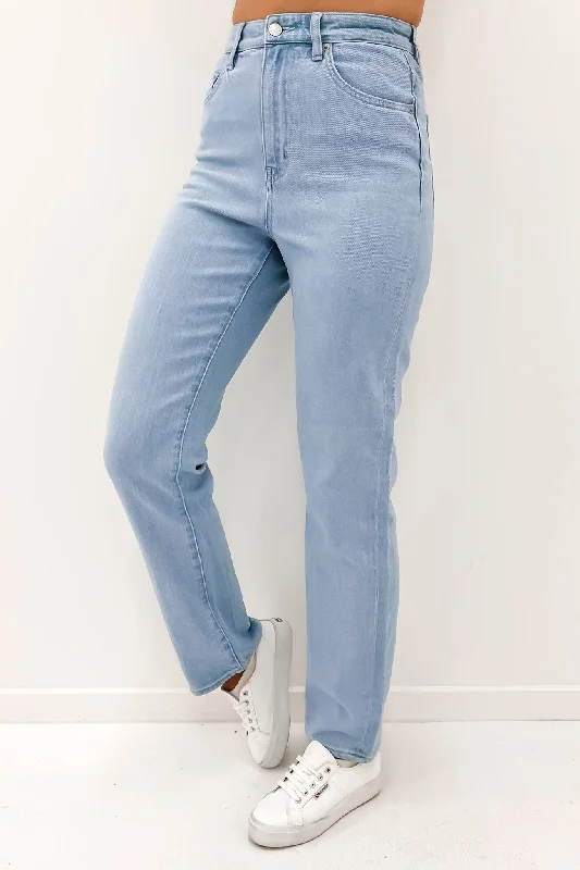 Hi Straight Long Jean Ambient Fade Stylish Plus Size Denim Jeans