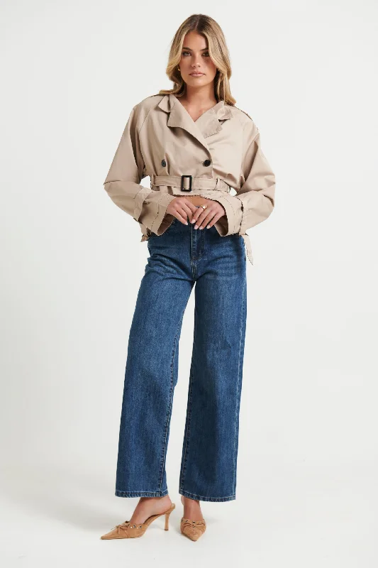 Holly Denim Jean Dark Blue Trendy Low-Rise Bootcut Jeans