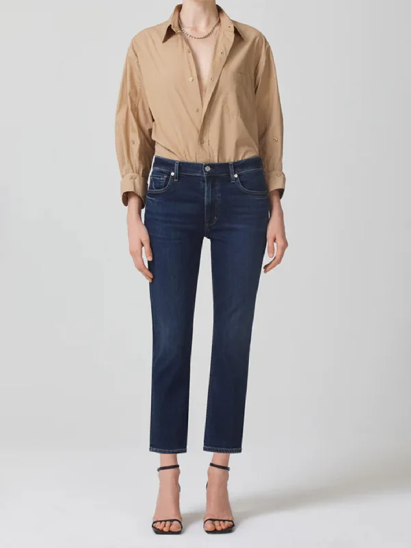 Isola Crop Straight Jean - Courtland Casual Skinny Fit Jeans