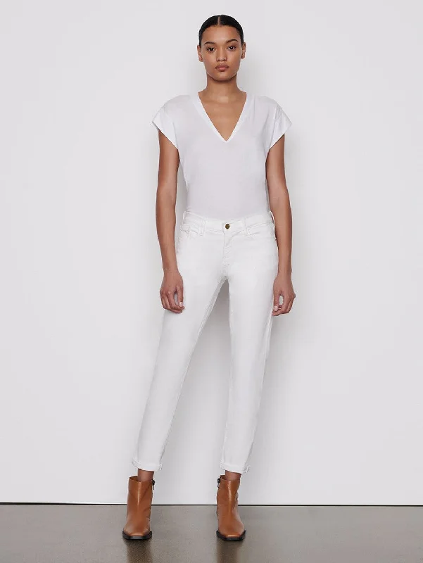 Le Garcon Girlfriend Jean - Blanc Chic Faded Blue Jeans