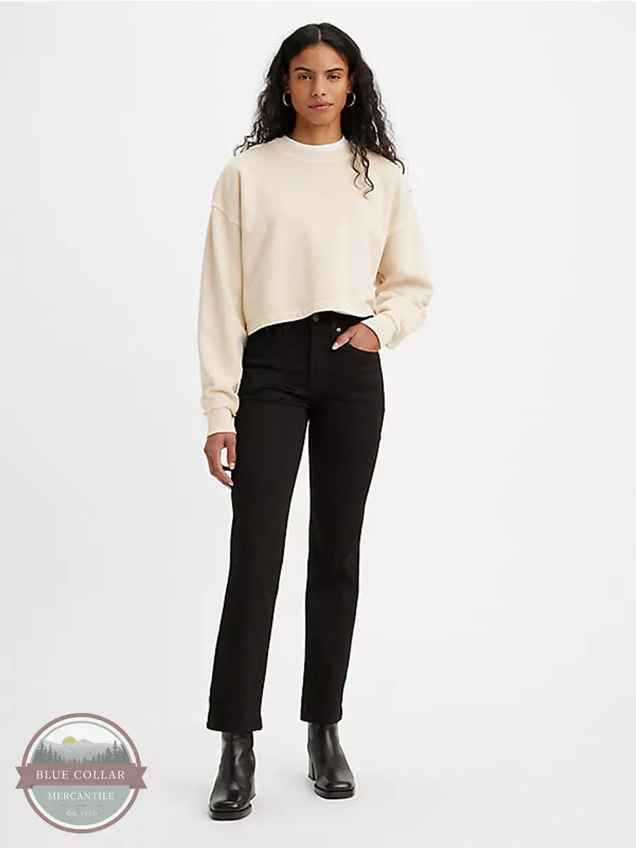 724 High Rise Slim Straight Jean 18883-0016 Comfortable Low-Rise Jeans