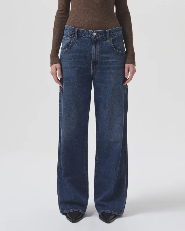 MAGDA CARPENTER JEAN / DARKNESS Stylish Slim Fit Denim