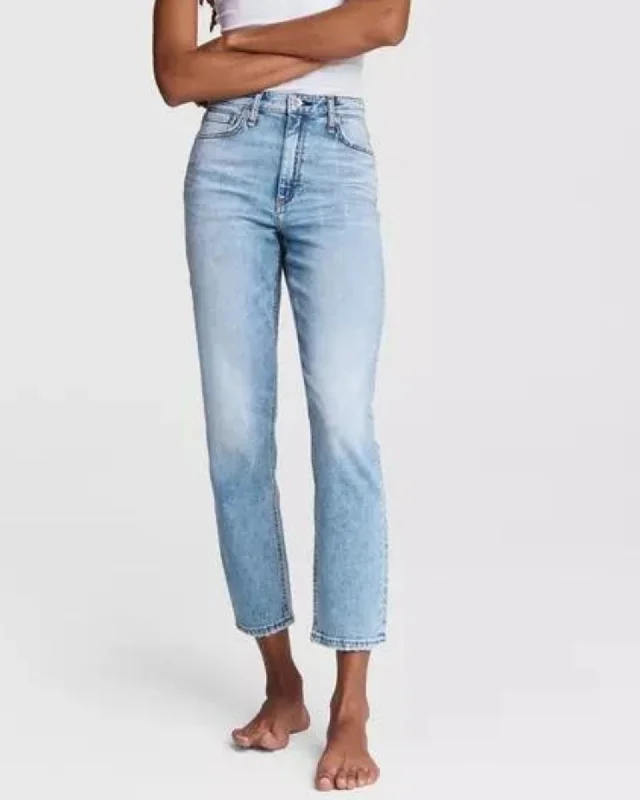 Nina High-Rise Ankle Skinny Crop Jean Fashionable Mom Jeans