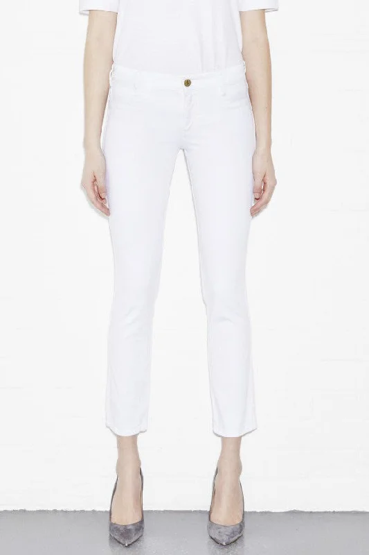 Paris White Jean Chic Rolled Cuff Denim Jeans