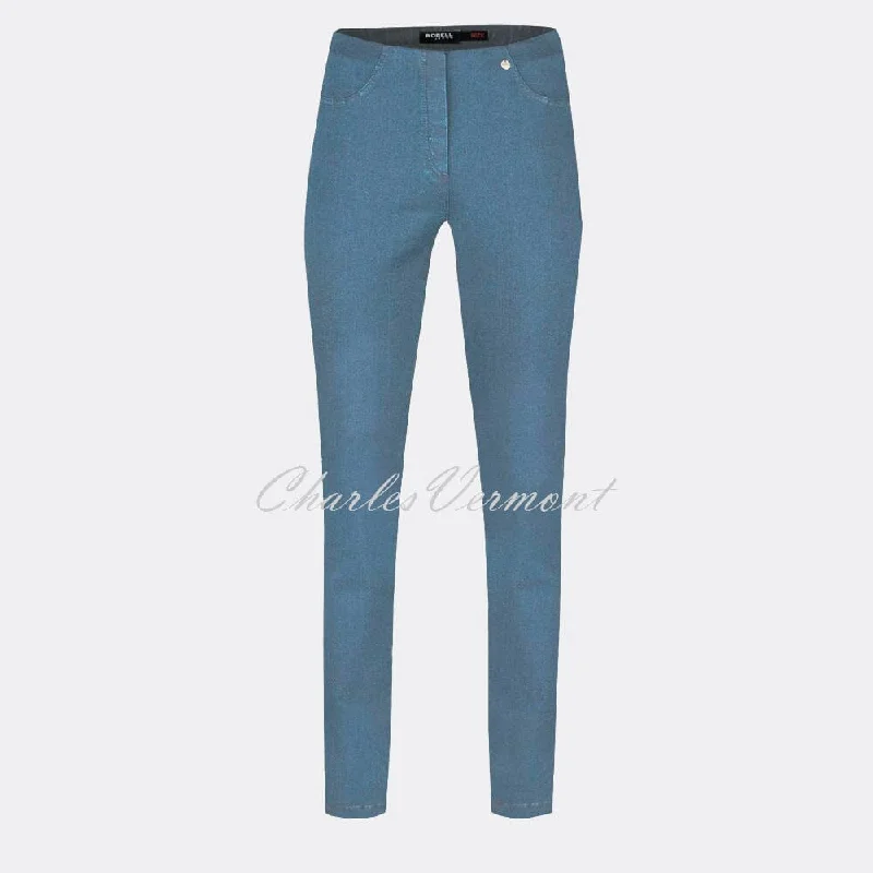 Robell Bella Jean 52560-5448-62 (Light Denim Blue) – SHORTER LENGTH 29" Casual Straight-Leg Jeans