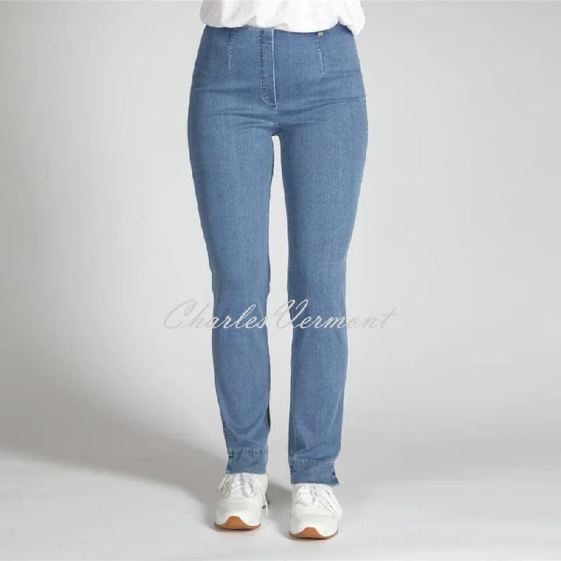 Robell Marie – Full Length Jean 51639-5448-62 (Light Denim Blue) Casual Distressed Skinny Jeans