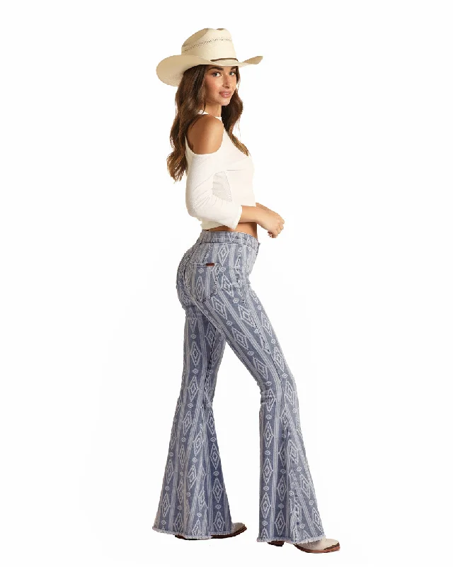Women's Rock & Roll Cowgirl Bargain Bell Jean #RRWD7PRZU7 Cozy Wide-Legged Jeans