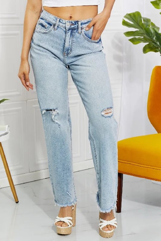 Allie 90's Dad Jean Comfortable Full-Length Denim Jeans
