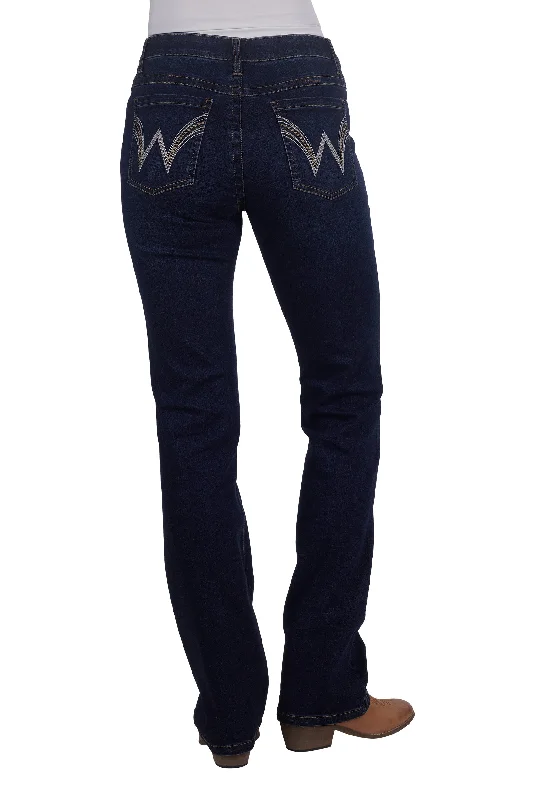 Wrangler Ladies Bonnie Jean Q Baby - Nevada Wash - X4W2249112 Comfortable Flare Leg Jeans Wrangler Ladies Bonnie Jean Q Baby - Nevada Wash - X4W2249112 Comfortable Flare Leg Jeans