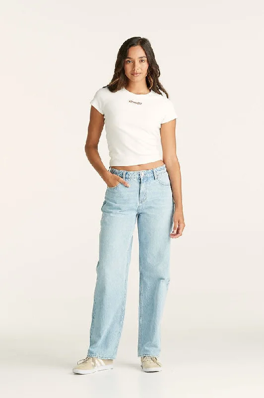 WRANGLER MID BELLA BAGGY JEAN - BLUES DYNASTY Trendy Bootcut High-Waisted Jeans