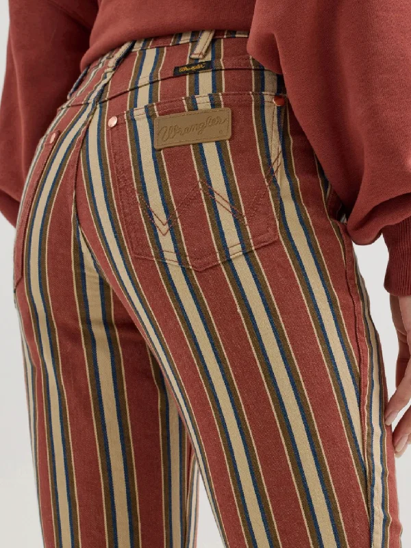 Wrangler Lainey Wilson Stripe Bell Bottom Jean Women's 112360632 Comfortable Folded Hem Jeans Wrangler Lainey Wilson Stripe Bell Bottom Jean Women's 112360632 Comfortable Folded Hem Jeans