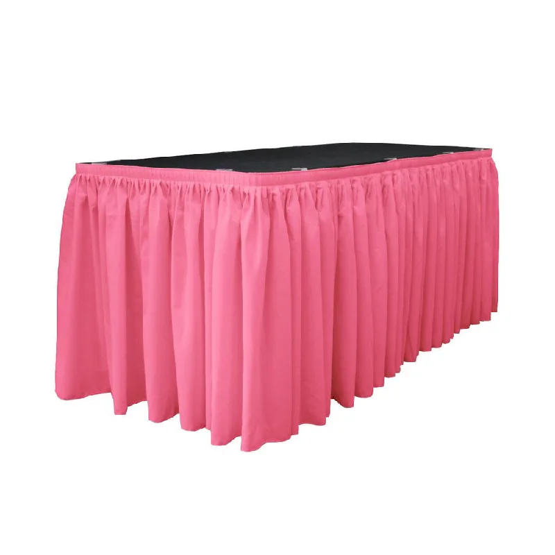 14 Ft. x 29 in. Hot Pink Accordion Pleat Polyester Table Skirt corduroy skirt durable