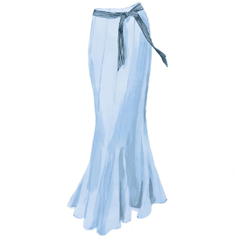 1930's Silk Linen Gore Skirt denim skirt classic