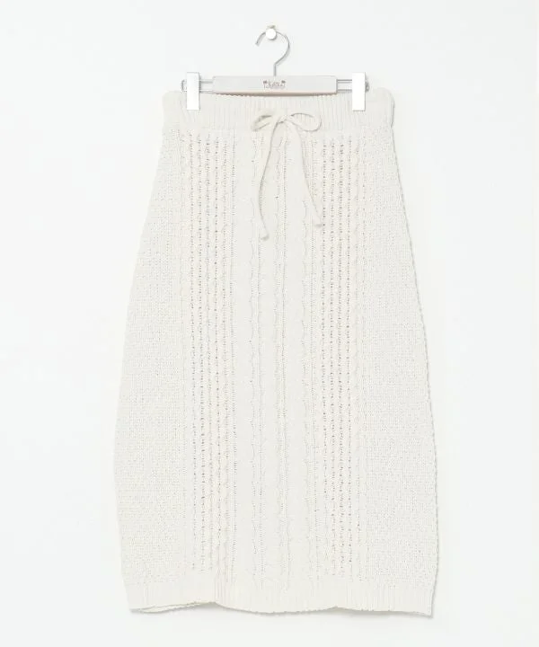 Mole Knit Skirt satin skirt smooth