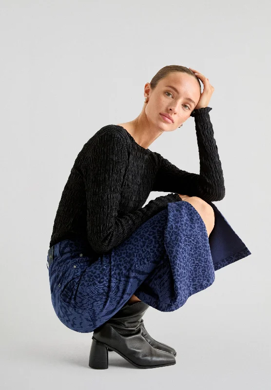 DUOPRINT SKIRT ribbed skirt waist