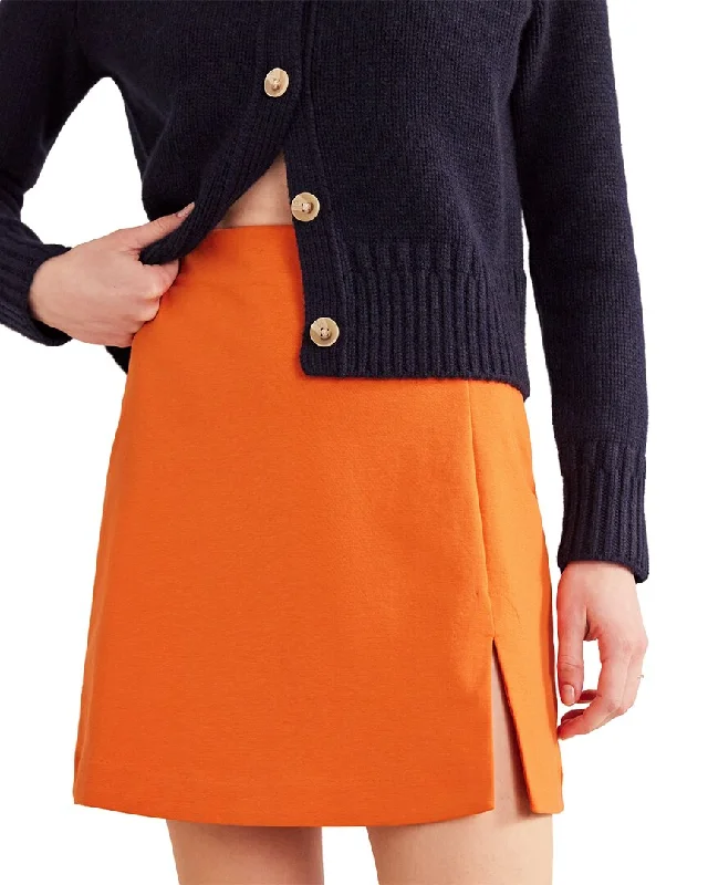Boden Side Split Jersey Mini Skirt belted skirt waist