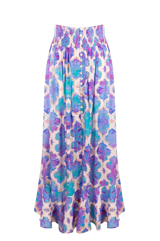 ORCHID PARADISE FIJI SKIRT silk skirt smooth