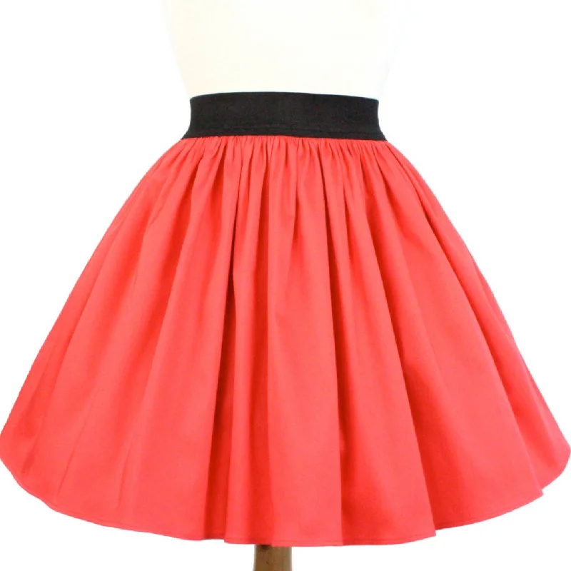 "Lindy" Coral Red Skirt lace skirt romantic