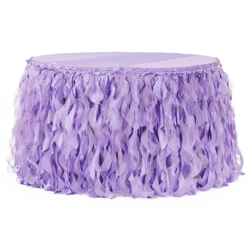 Curly Willow 21ft Table Skirt - Victorian Lilac/Wisteria wrap skirt elegant