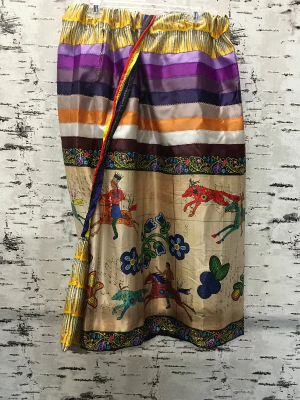 Handmade Satin Ledger The Hunt & Yellow Dentalium Trim w/ Bag Ribbon Skirt wool skirt thick