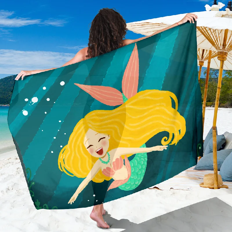 Mermaid Happiness Sarong denim skirt fashionable