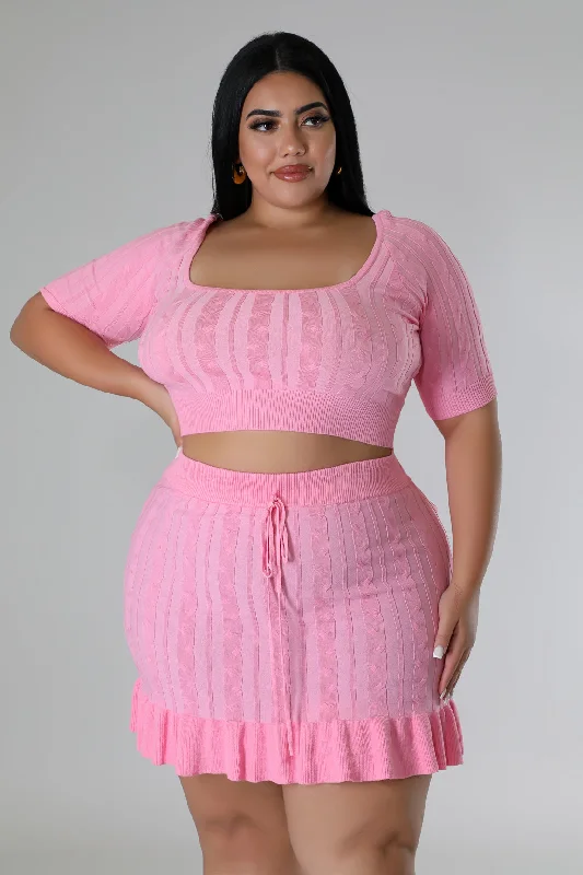 Pretty Dare Skirt Set linen skirt light