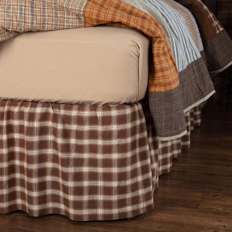 Rory Bed Skirts Chocolate, Creme, Almond VHC Brands denim skirt stylish