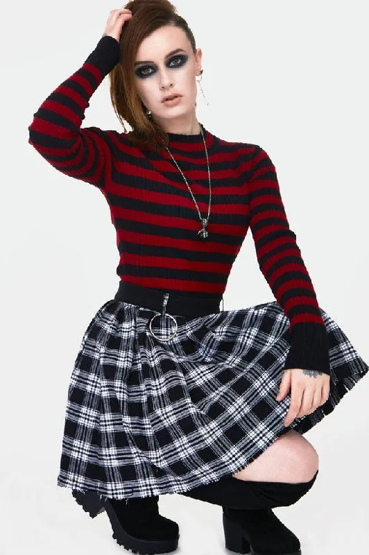 Teen Spirit Tartan Pleated Skirt casual skirt length