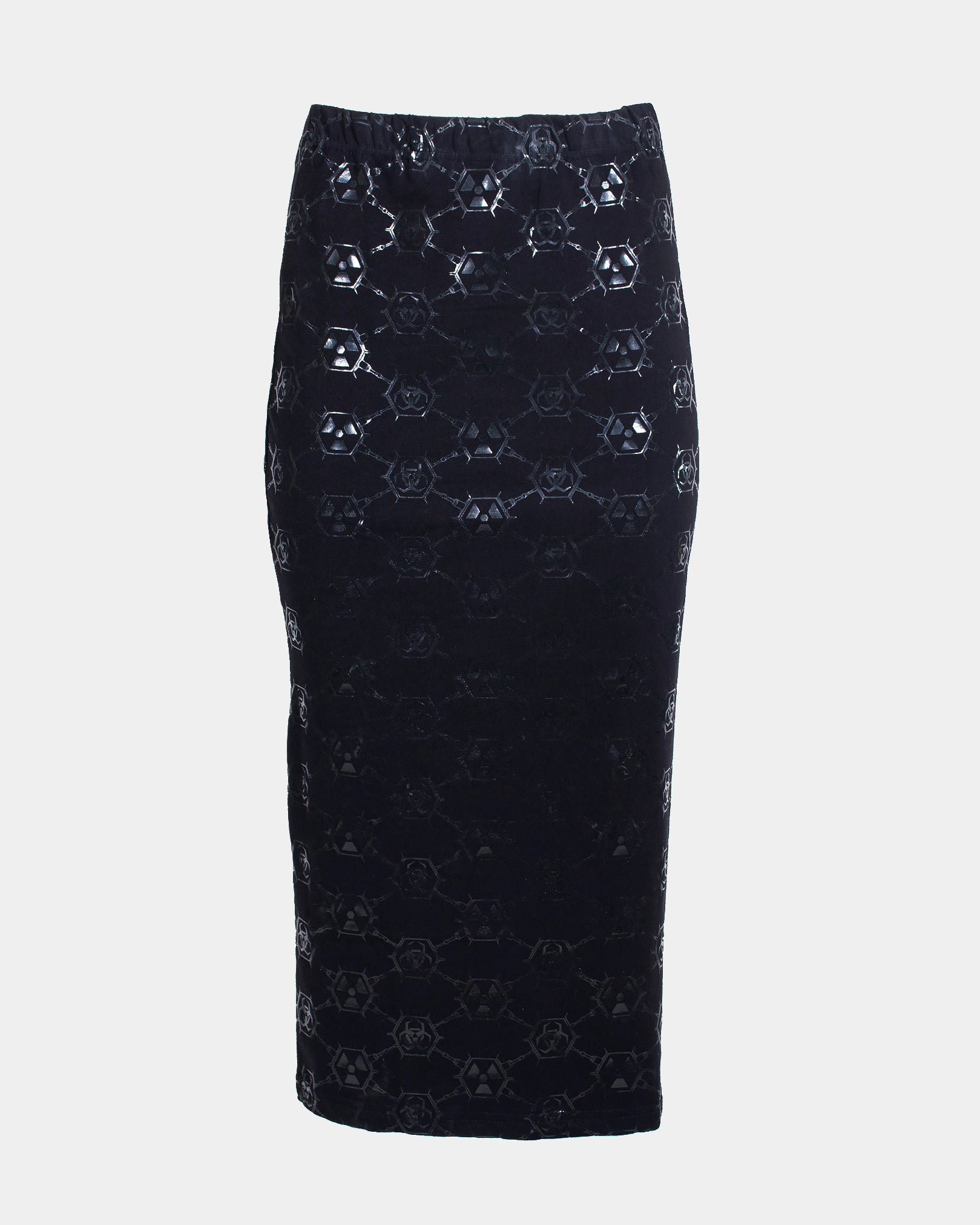 TOXIC MONOGRAM MAXI SKIRT BLACK denim skirt classic