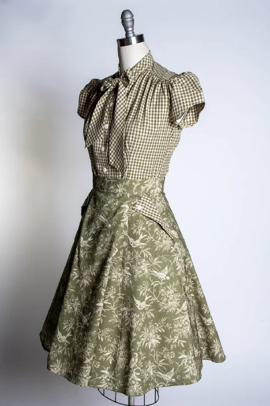 Twirl Skirt - Toile Songbird cashmere skirt rich